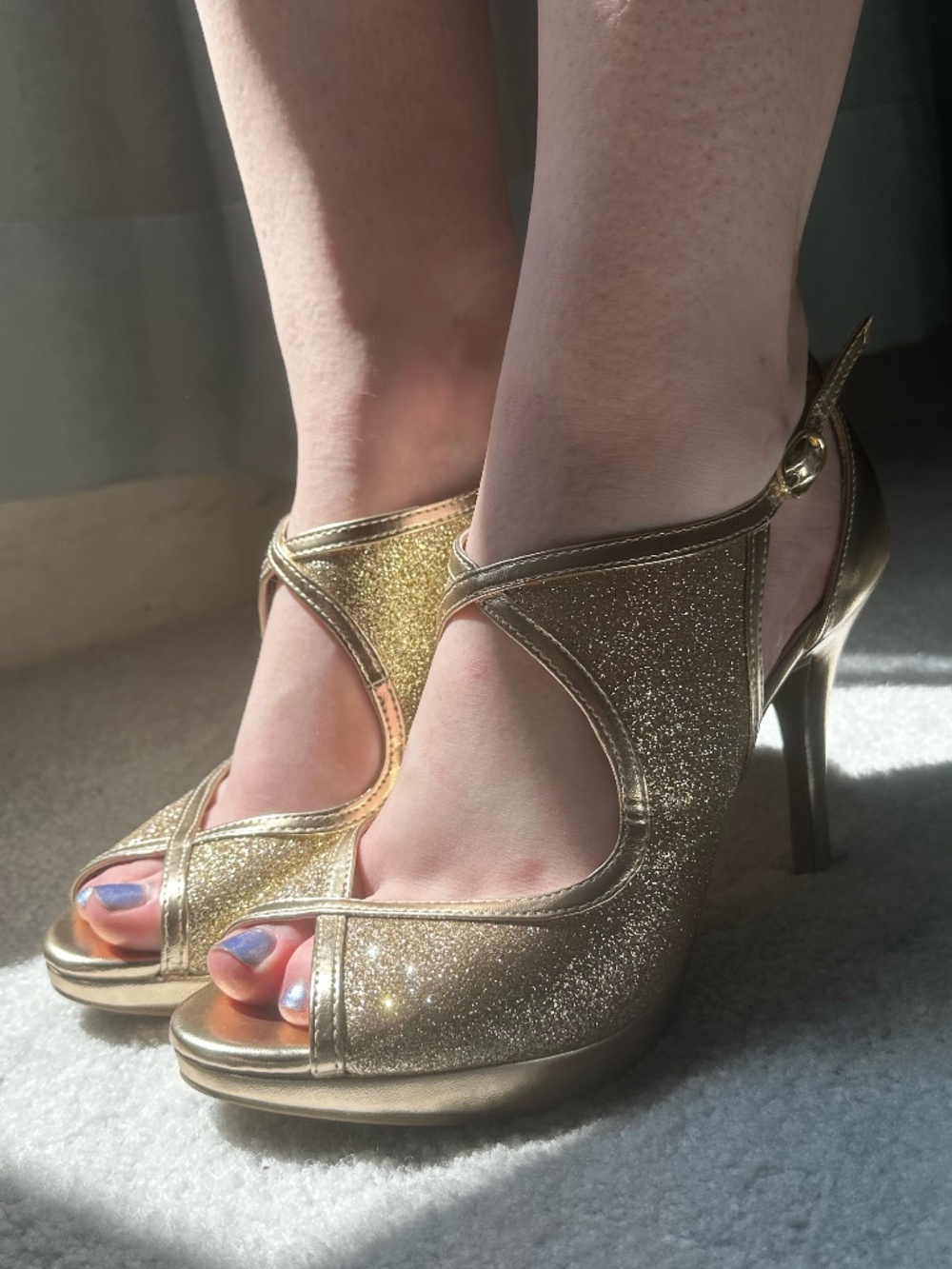 Brash 'Lyric' heel in Gold